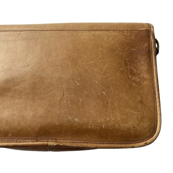 VTG Coach Bonnie Cashin Tan Cowhide Leather Crossbody Bag Turn-Lock Made in USA - Picture 4 of 16